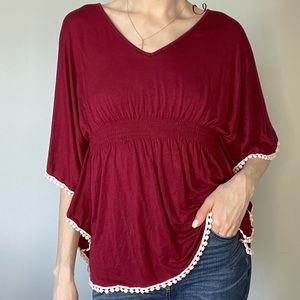 Red Accented Top